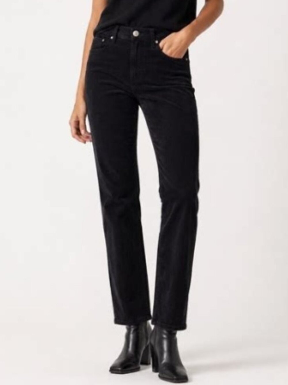 J. CREW Vintage Slim Straight Black Corduroys - Sz 25 - NEW NWT